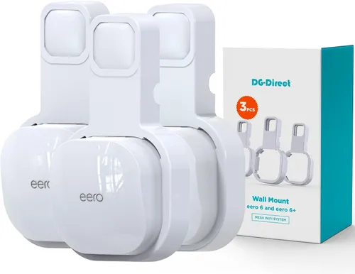 Vista 10 de DG-Direct Soporte de montaje en pared para eero 6 y eero 6+ Router Mesh Wi-Fi System, sin cables desordenados, soporte de montaje de pared para eero