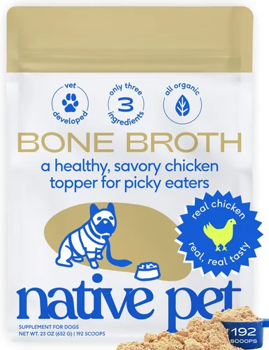Vista 9 de Native Pet Caldo de Huesos para Perros - Hecho con Caldo de Hueso de Res Real, Complementos Alimenticios para Perros Quisquillosos - Proporciona