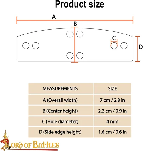 Vista 4 de Lord of Battles Lamellar Armor - Placas preperforadas, calibre 20, 100 unidades de placas de acero suave para armadura histórica, recreación