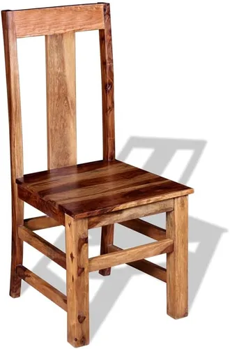 Vista 4 de Juego de 2 sillas de comedor, sillas de comedor de madera, sillas de cocina sin brazos de madera, sillas de comedor de madera para sala de estar