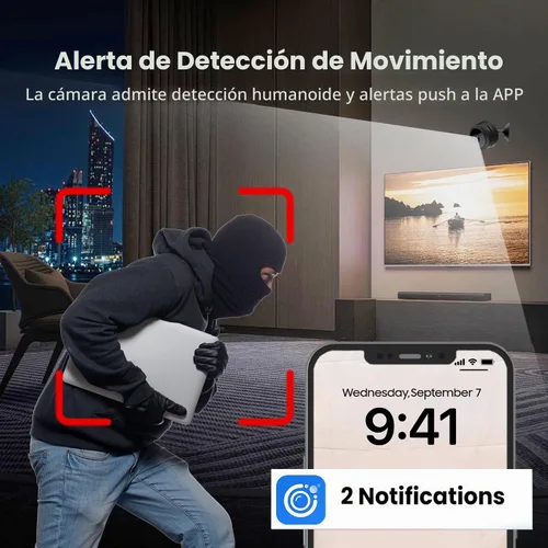 Vista 10 de Cámara oculta espía 1080P WiFi Mini seguridad inalámbrica para el hogar Negro