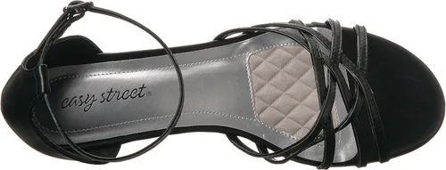 Vista 5 de Easy Street Sandalias de cuña cruzada Tarrah de piel sintética para mujer
