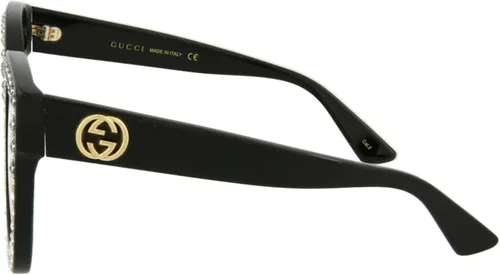 Vista 3 de Gucci Gafas de sol de ojo de gato negras brillantes para mujer GG0116S-30001563-011