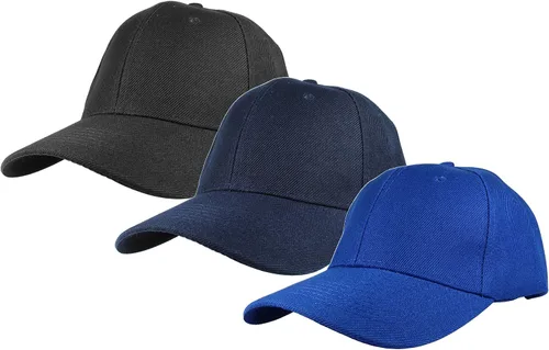 Vista 31 de Gelante - Gorra lisa de béisbol ajustable con correa trasera (3 unidades)