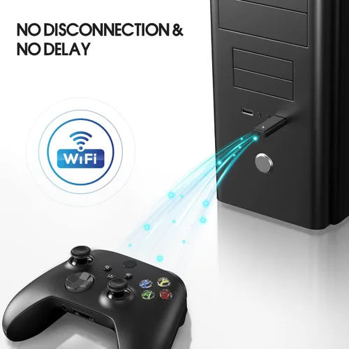 Vista 5 de Smlau Adaptador inalámbrico XB2 compatible con Xbox One Controller y Xbox Series X para Windows 78811011