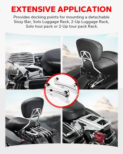 Vista 7 de Amazicha Kit de herramientas de acoplamiento de 4 puntos, 4 cubiertas de hardware de acoplamiento compatibles con Harley Davidson Touring Street