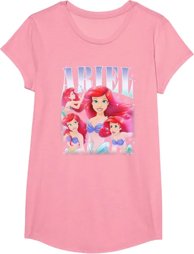 Vista 66 de Disney Camiseta de la princesa Ariel de la Sirenita Multi Pose, Negro