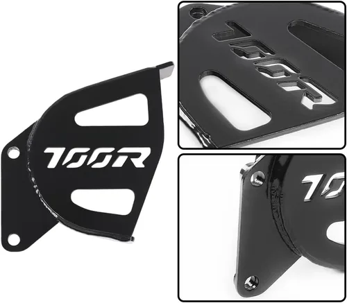 Vista 6 de CHEDA Protector de cubierta de piñón de guía de cadena compatible con Yamaha Raptor 700 R 2006-2020 Guía de ahorro de cadena de acero negro