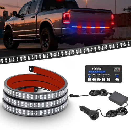 Vista 21 de Nilight 6 piezas de luces de neón para la parte baja del auto, tiras de luces RGB multicolores de 300 LEDs, función activa de sonido DIY, modo
