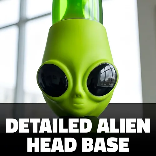 Vista 9 de Rhode Island Novelty - Lámpara de cera con cabeza de alienígena de 33 cm