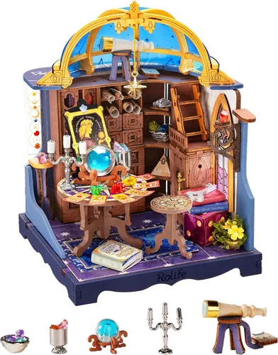 Vista 11 de Rolife Kit de casa de muñecas en miniatura para estudiar la naturaleza Taller de Pociones