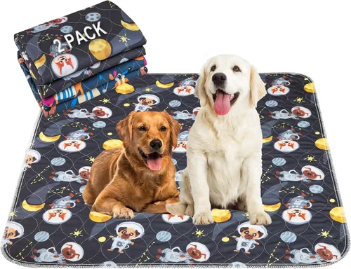 Vista 8 de Paw Legend Almohadillas lavables y reutilizables para orina de perro, súper absorbentes (paquete de 2), almohadillas lavables para entrenamiento