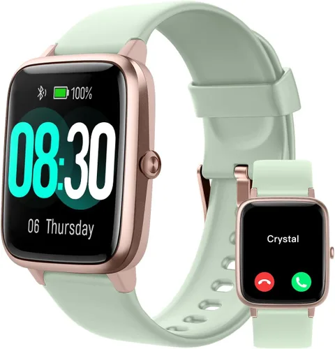 Vista 13 de GRV Reloj inteligente para mujer, llamada Bluetooth, para iPhone Android Rosa bebé