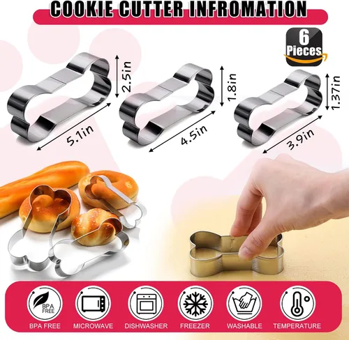 Vista 4 de Moldes de silicona para patas y huesos de cachorro, moldes para hornear, moldes de chocolate, molde de silicona para golosinas para perros, paquete