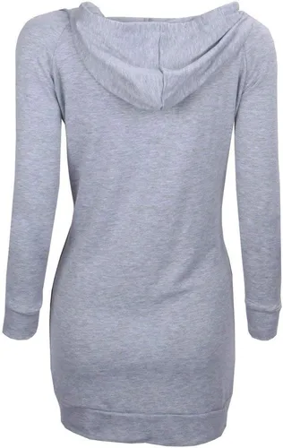 Vista 4 de BEPEI Sudadera de manga larga con capucha para mujer, con bolsillos