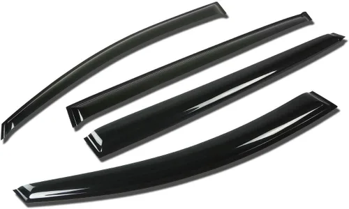 Vista 18 de Auto Dynasty 4 unidades de protector de lluvia para ventana con cinta adhesiva compatible con Sportage 2005-2010, acrílico