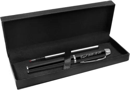 Vista 5 de Aolun Bolígrafos personalizados, bolígrafo grabado personalizado, perfecto para cumpleaños, negocios, fiestas con nombre, eslogan o logotipo, tinta