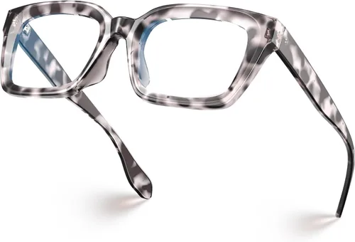 Vista 12 de VISOONE MONTANA - Lentes cuadrados gruesos con bloqueo de luz azul con antideslumbramiento para mujeres trabajadoras y hombres