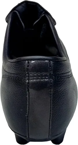 Vista 5 de Manriquez Fútbol Cleats MID SX Total Negro Cuero Genuino