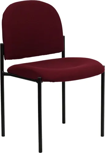 Vista 14 de Flash Furniture Tania Comfort Silla de recepción lateral de acero apilable de tela negra