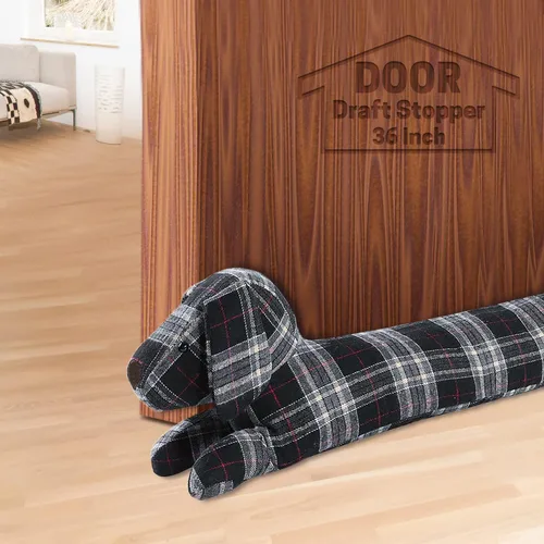 Vista 10 de SWISSELITE Tapón de 36 pulgadas para debajo de la puerta, bloqueador de ruido decorativo para puerta, tapón de aire para animales con peso de 1.43
