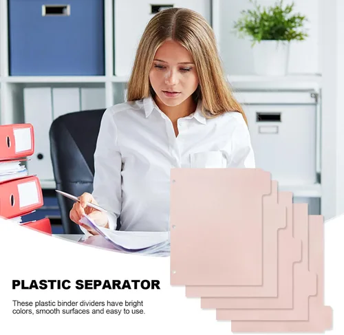 Vista 5 de Koqye Separadores de índice de carpeta de plástico con pestañas