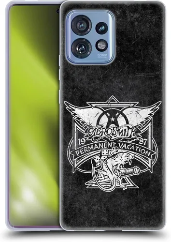 Vista 53 de Head Case Designs Officially Licensed Aerosmith 1987 Permanent Vacation Black and White Gel Case [Military Grade Protection] Compatible with Moto E7