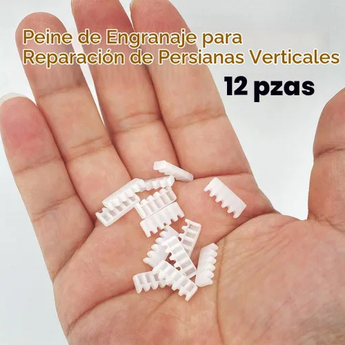 Vista 6 de Juego de 12 piezas de vástago vertical y engranaje para paletas portadoras de 3-1/2 pulgadas o 5 pulgadas, componentes de persianas verticales