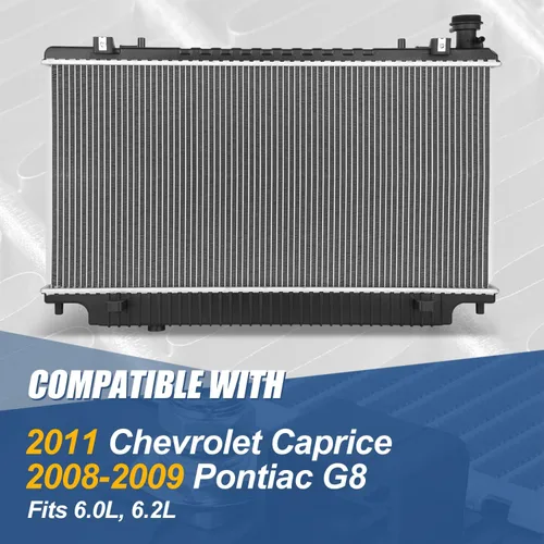 Vista 7 de Auto Dynasty Radiador compatible con Chevrolet Caprice Pontiac G8 2008-2011 6.0L 6.2L, DPI 13044 estilo fábrica 2 filas radiador de refrigeración