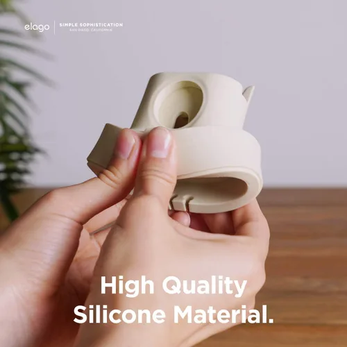 Vista 7 de elago Estación de carga 2 en 1 para productos Apple, diseñada para AirPods, AirPods Pro, iPhone, Apple Watch [cables no incluidos] (blanco clásico)