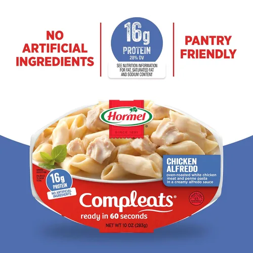 Vista 9 de HORMEL COMPLEATS Chicken Alfredo, bandeja para microondas, 10 onzas (paquete de 6)