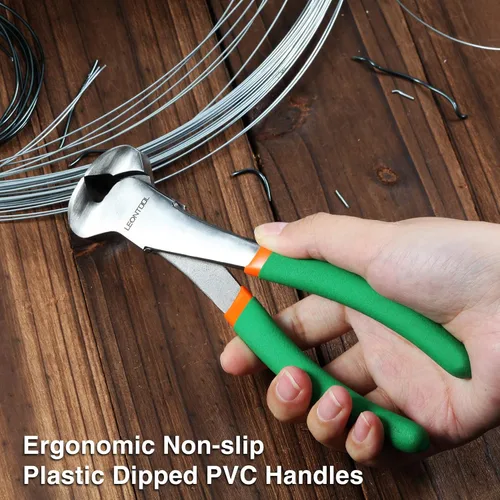 Vista 5 de Alicates de corte de extremo de 6 pulgadas, alicates de pinza de extremo Herramienta para quitar uñas para tirar de uñas, torcer y cortar grapas
