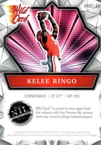 Vista 2 de Kelee Ringo Alumination Collegiate Collectible Football Card- 2021 Wildcard Alumination Collegiate Edition Football Card #ANBC-48 Free Shipping