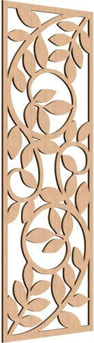 Vista 112 de 9 3/8"W x 24 3/8"H x 1/4"T Utica Decorativo Fretwork Madera Paneles de Pared, Abedul