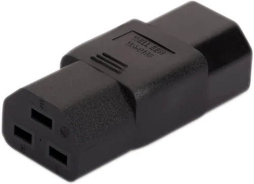 Vista 10 de IEC 320 C14 macho a C15 adaptador de corriente hembra 10A 125/250V