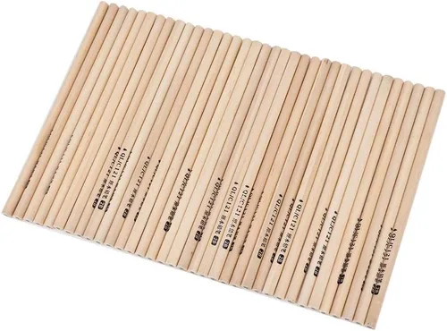 Vista 2 de 50pcs lápiz de escritura de grafito de madera ambiental 2b (triángulo 2B)