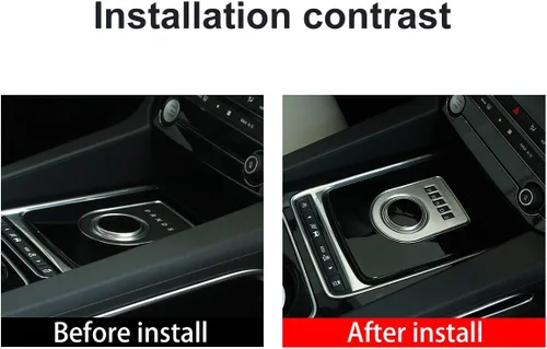 Vista 2 de YIWANG Cubierta de botón de palanca de cambios interior de coche ABS cromado para Jaguar XF XE F-PACE X761 X760 2016-2018
