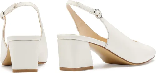 Vista 3 de GENSHUO Zapatos de tacón bajo grueso con puntera cerrada para mujer, 2.36 pulgadas, para oficina, boda, fiesta, vestido