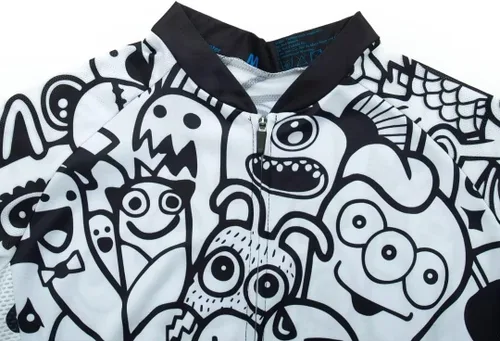 Vista 3 de Hombres Ciclismo Jersey Poliéster Negro Ciclismo Ropa Bike Jersey Manga Corta Camisetas