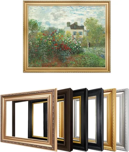 Vista 135 de IPIC - Reproducción artística de los lirios de agua de Claude Monet 1906, impresiones giclée coinciden con el marco dorado clásico, arte de pared
