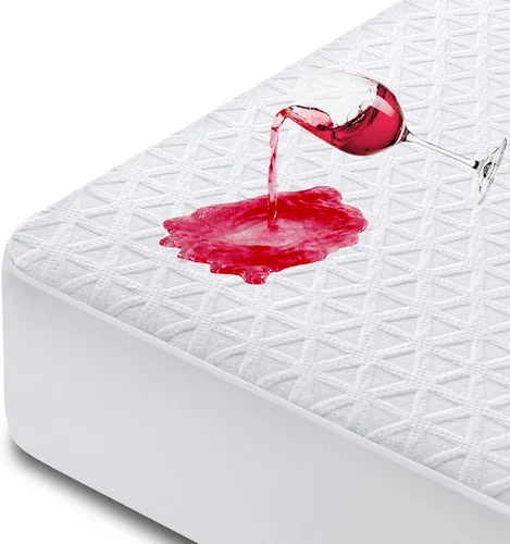 Vista 9 de Protector de colchón impermeable premium tamaño twin, cubierta de cama transpirable de tela de aire 3D refrescante, funda de almohadilla de colchón