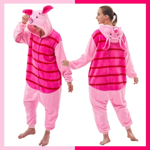 Vista 5 de GONAAP Unisex Adult Onesie Pajamas Animal One Piece Costume Cosplay Sleepwear