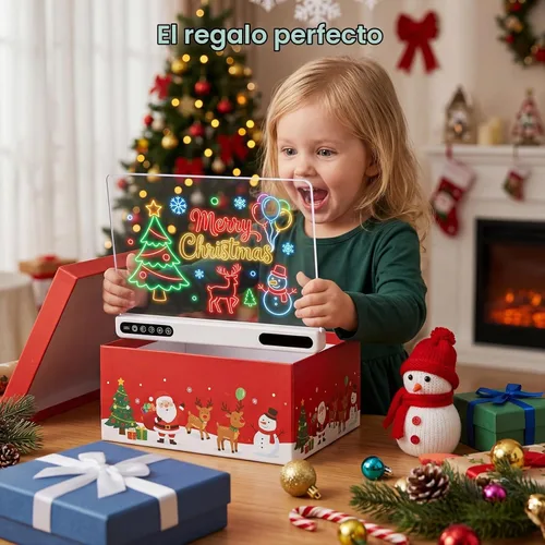 Vista 9 de Tablero de dibujo LED recargable para niños: 20 horas de duración de la CV1
