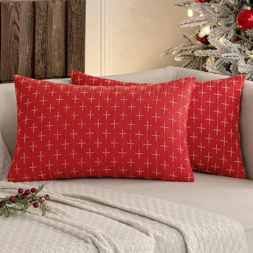 Vista 22 de MIULEE - Juego de 2 fundas de almohada decorativas de lino de arpillera, modernas, estilo campestre, rústicas, tejidas, con textura, para sofá, Gris