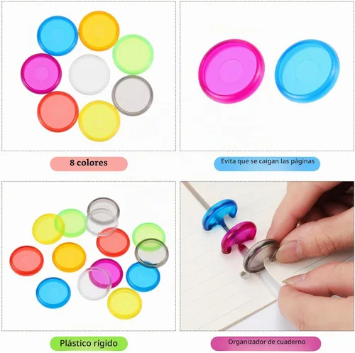 Vista 2 de Outus - 88 discos de encuadernación para planificador y cuaderno, anillos de 0.95 pulgadas