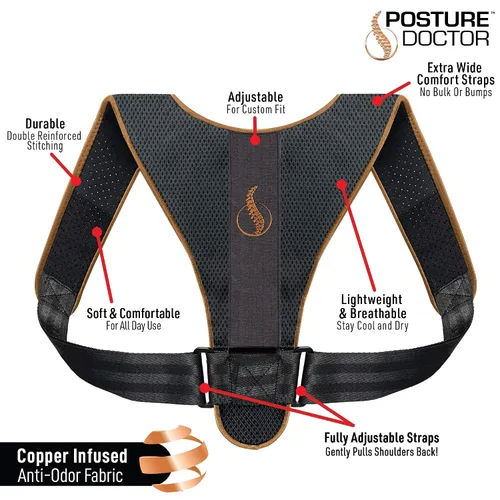 Vista 2 de Ontel Posture Doctor Quick & Easy - Corrector de postura para adultos, paquete de 1 unidad