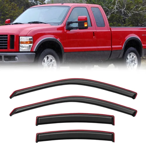 Vista 42 de Protectores de lluvia de ventana para Ford F150 SuperCab 2004-2014 2 piezas deflector de ventana para 09-14 F-150 con 2 puertas delanteras