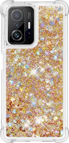Vista 88 de Funda de silicona transparente con purpurina para Xiaomi Redmi A1 Bling Liquid Clear Star Heart Silicone Bumper a prueba de golpes, funda Azul
