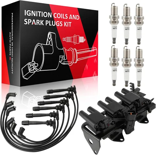 Vista 50 de SCITOO Paquete de bobinas de encendido para Pontiac Montana 3.4L 1999-2005 para Grand Prix 3.8L 1997-2008 para Oldsmobile Alero 3.4L 1999-2004