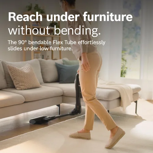 Vista 7 de Bosch Unlimited 10 - Aspiradora inalámbrica con 2 baterías incluidas, hasta 140 minutos en total, tubo flexible, cargador rápido, pelo de mascotas